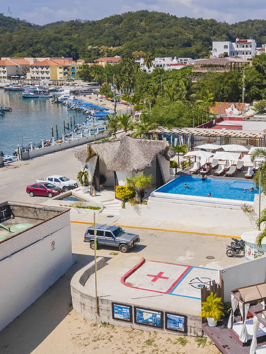 Vistas increíbles desde el club de playa